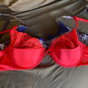 Savage x Fenty half cup lace bras (set of two)